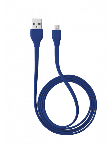 Laidas FLAT MICRO-USB CABLE 1M BLUE