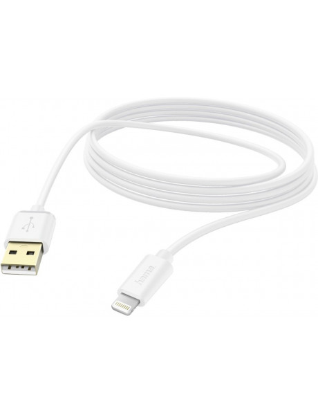 Charging/Data Cable, Lightning, 3 m, white