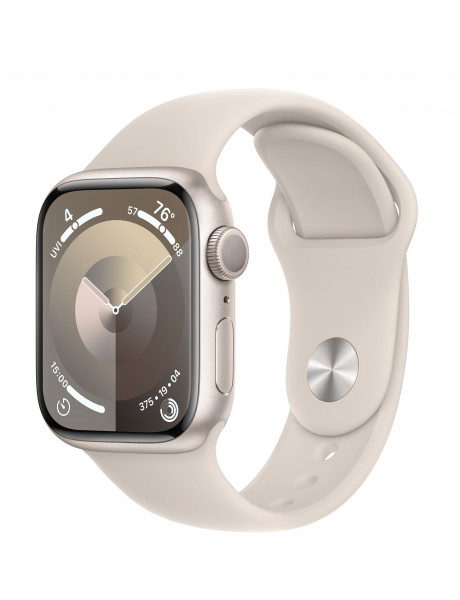 Išmanusis laikrodis Apple Watch Series 9 GPS 41mm Starlight Aluminium Case with Starlight Sport Band