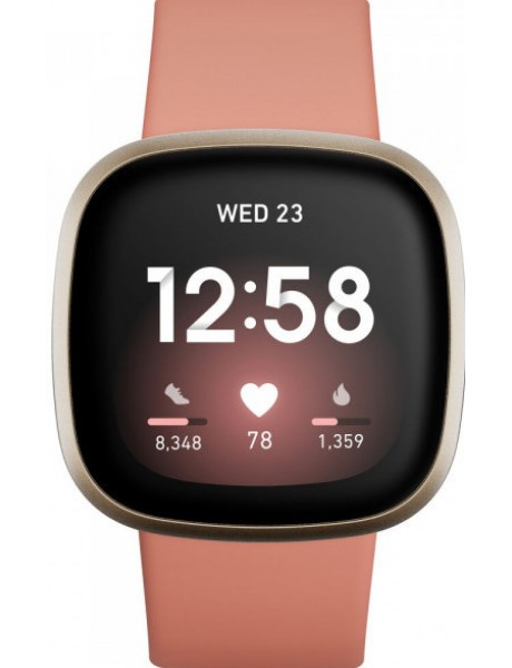 Išmanioji apyrankė Fitbit Versa 3 Smart watch, GPS (satellite), AMOLED, Touchscreen, Heart rate moni