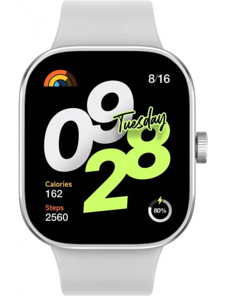 Išmanusis laikrodis Redmi Watch 4 Smart watch GPS (satellite) AMOLED | Waterproof | Silver Gray