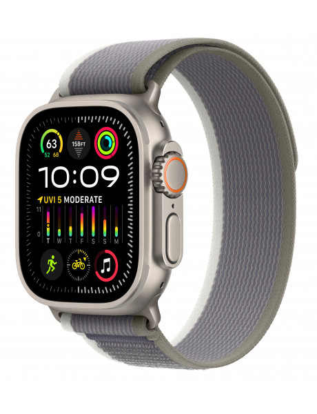 Išmanusis laikrodis Apple Watch Ultra 2 GPS + Cellular, 49mm Titanium Case with Green/Grey Trail Loop - M/L
