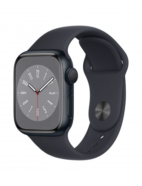 Išmanusis laikrodis Apple Watch Series 8 GPS + Cellular 41mm Graphite Stainless Steel Case with Midnight Sport Band - Regular