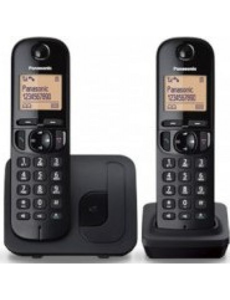 TELEFONAS Panasonic Cordless KX-TGC212FXB Black, Built-in display,Phonebook capacity 50 entries, S