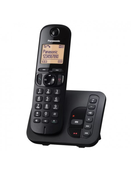 Belaidis telefonas Panasonic Cordless KX-TGC220FXB Black, Built-in display, Speakerphone, Caller ID,