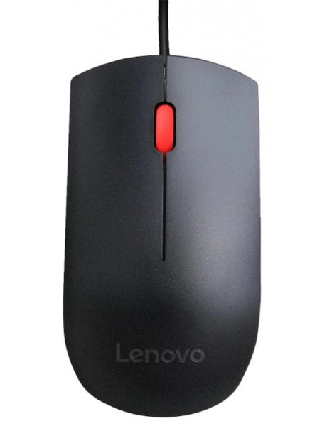 Pelė Lenovo Essential USB Wired Mouse, 1600 DPI, 1.8 m, 3 Buttons,Black Lenovo