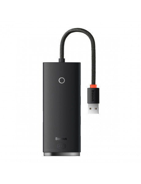 Šakotuvas USB-A 4 prievadų 25cm, juodas