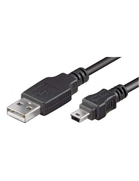 Kabelis Logilink USB MINI-B 5-pin 180 Cert 1.8m Mini-USB B, USB A, 1.8 m, Black