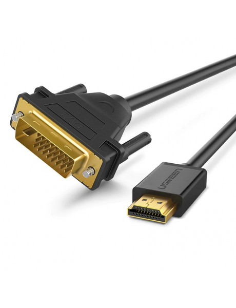 Kabelis HDMI-DVI (24+1) kištukai 3m dvikryptis (1080P@60Hz) juodas HD106 UGREEN