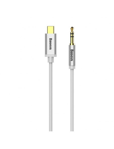 Kabelis / Adapteris BASEUS USB C kištukas - 3.5mm stereo kištukas 1.2m baltas