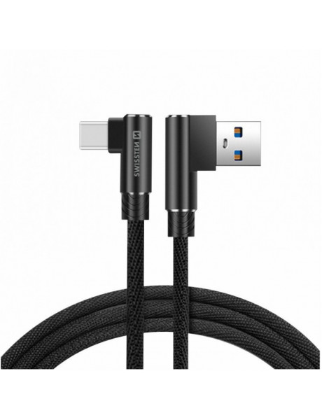 Kabelis Swissten L Type Textile Universal Quick Charge 3.1 USB to USB-C Data and Charging Cable 1.2m