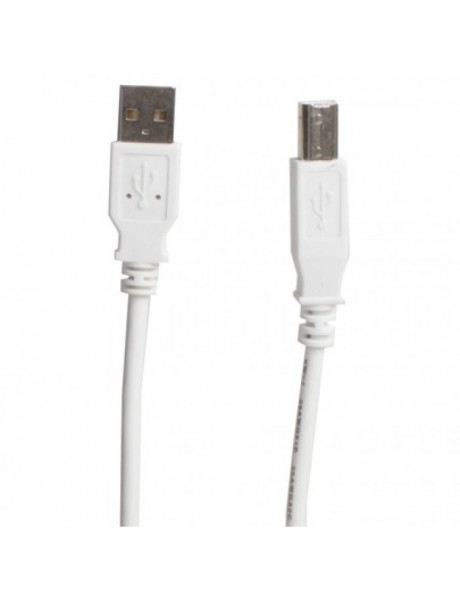Kabelis Sinox CTC4305 USB-A M - USB-B M, White 5.0m