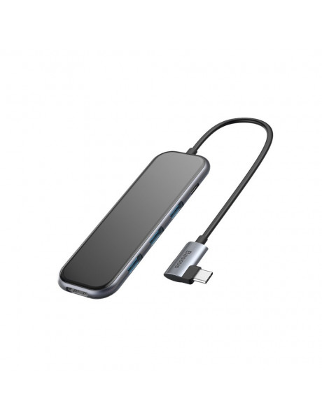 Jungčių stotelė / adapteris USB C kištukas- 3xUSB3.0, HDMI, USB C PD (krovimo)lizdai BASEUS