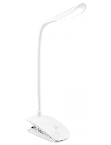 Stalinė lempa ColorWay LED Table Lamp Flexible & Clip with built-in battery White, Table lamp, 3 h, 