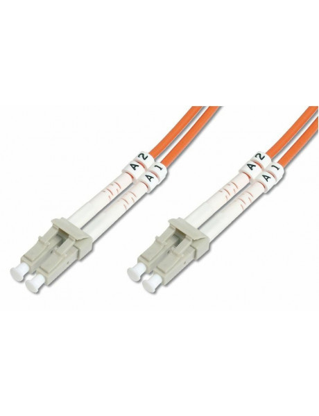 Kabelis Digitus FO Patch Cord, Duplex, LC to LC MM OM3 50/125 µ, 5 m