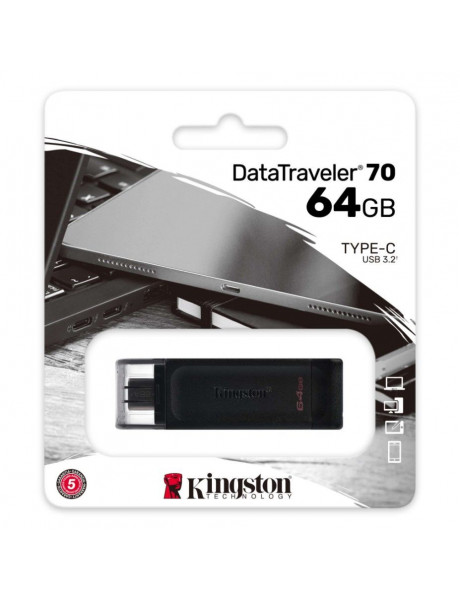 MEMORY DRIVE FLASH USB-C 64GB DT70/64GB KINGSTON