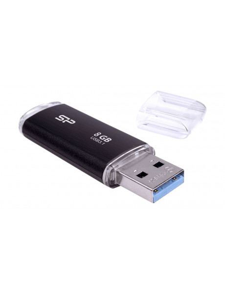 USB atmintukas Silicon Power Ultima U02 8 GB, USB 2.0, Black