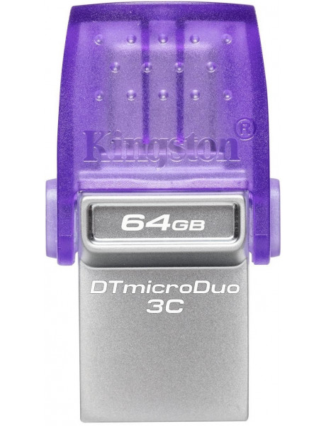 USB atmintukas Kingston 64GB DataTraveler microDuo 3C 200MB/s dual USB-A +