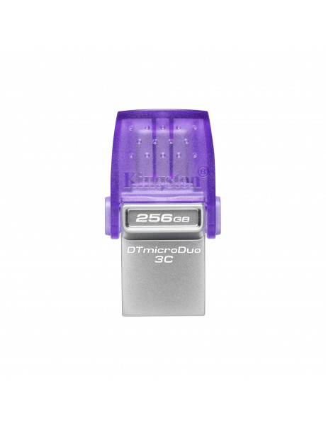 USB atmintukas Kingston DataTraveler DT Micro Duo 3C 256 GB, USB Type-C and Type-A, Purple