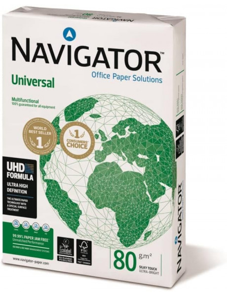 Biuro popierius NAVIGATOR A4, 80g, 500 lapų