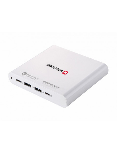 Įkroviklis Swissten Travel Charger
Notebooks and MacBook
/ 87W / PD3.0 / QC3.0 /
PPS / White