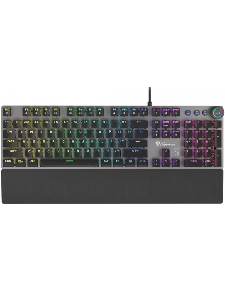 ŽAIDIMŲ KLAVIATŪRA Genesis THOR 400 RGB Gaming keyboard, RGB LED light, US, Black/Slate, Wired
