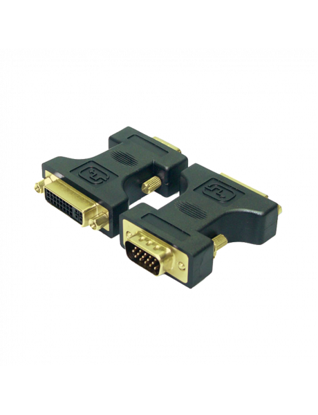 LogiLink® DVI Adapter DVI-I female - VGA DSUB male  | Logilink Black | HD DSUB 15-pin male | DVI-D (24+5) female | Vga to dvi adapter