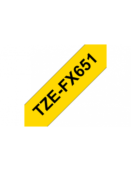 BROTHER TZEFX651 24 BLACK ON YELLOW FLEX