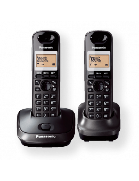 Panasonic Cordless KX-TG2512FXT Black, Caller ID, Wireless connection, Phonebook capacity 50 entries, Conference call, Built-in display, Speakerphone