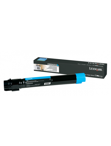 Lexmark C950X2CG | C950 Cyan Extra High Yield Toner Cartridge | Cartridge | Cyan