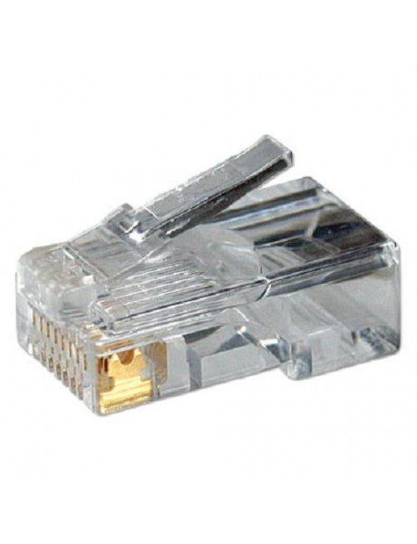 Logilink MP0002 CAT5e Modular PlugSuitable for 8P8C Round CablePlug unshieldedGold-plated contacts, Transparent