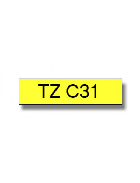 BROTHER TZC31 12 BLACK ON YELLOW