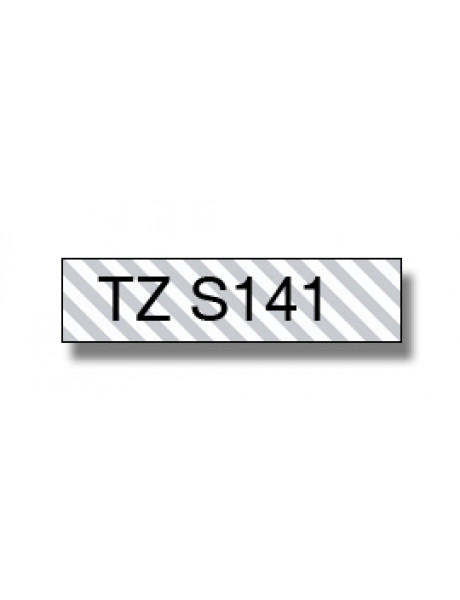 Brother | TZe-S141 Strong Adhesive Laminated Tape | Black on Clear | TZe | 8 m | 1.8 cm