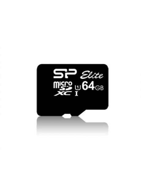 Silicon Power | Elite UHS-I | 64 GB | MicroSDXC | Flash memory class 10 | SD adapter