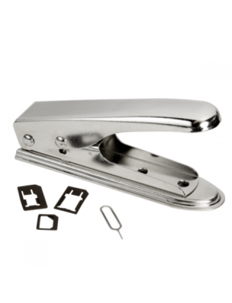 Logilink 2 in 1 SIM Card Cutter *For cutting of SIM cards into micro and nano format*Material: Stainless iron*For easy cutting of SIM cards*2x Nano-SIM cards, 1x Micro SIM Card*Adapter and 1x SIM card pin included*Color: Silver/Chrome