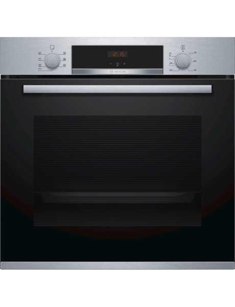 Bosch Oven HBA533BS0S Built-in, 71 L, Stainless steel, Eco Clean, A, Push pull buttons, Height 60 cm, Width 60 cm, Integrated timer, Electric