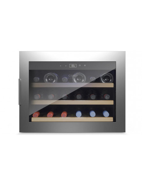 Caso Wine cooler WineSafe 18 EB  Energy efficiency class G, Built-in, Bottles capacity Up to 18 bottles, Cooling type Compressor technology, Stainless steel