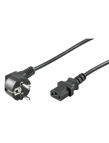 Goobay | Cold-device connection cord, angled | Black