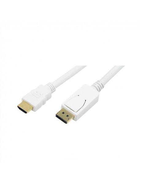 Logilink | White | Cable DisplayPort to HDMI | DP to HDMI | 2 m