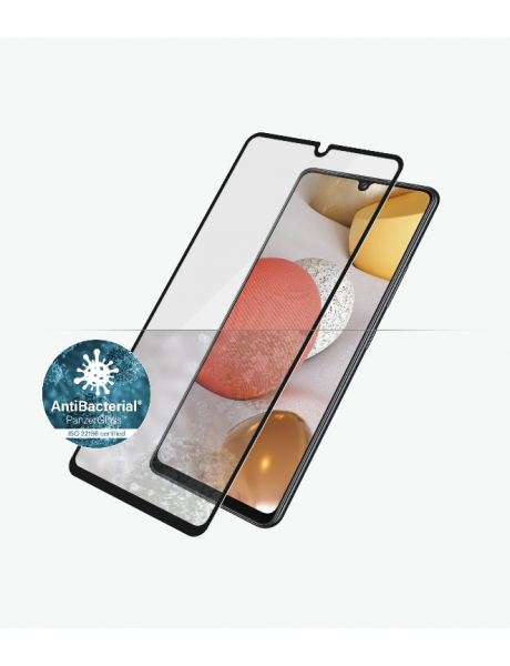 PanzerGlass Samsung, Galaxy A42 5G, Antibacterial glass, Black, Antifingerprint screen protector, Case Friendly, Compatible with the in-screen fingerprint reader