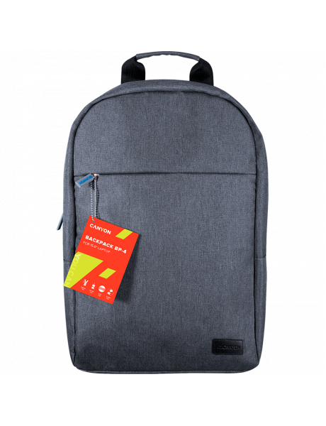 CNE-CBP5DB4 CANYON BP-4, Backpack for 15.6'' laptop, material 300D polyeste, Gray, 450*285*85mm,0.5kg,capacity 12L