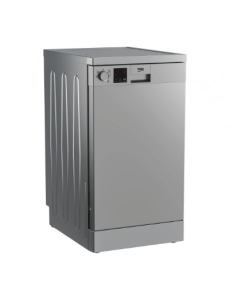 BEKO Free standing Dishwasher DVS05024S, Energy class E (old A++), 45 cm, 5 programs, Silver