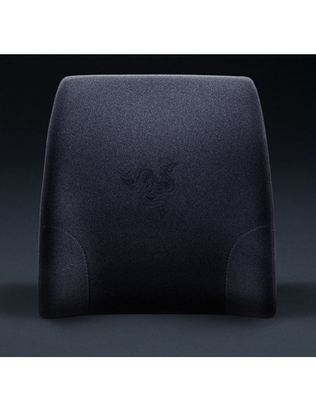 Razer 400 x 364 x103  mm | Exterior: Velvet fabric cover (with grippy rubber back); Interior: Memory foam | Lumbar Cushion for Gaming Chairs | Black