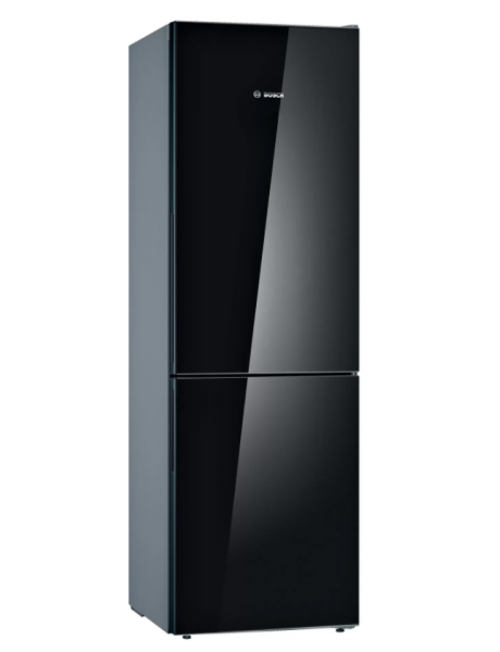 Bosch Refrigerator KGV36VBEAS Energy efficiency class E Free standing Combi Height 186 cm Fridge net capacity 214 L Freezer net capacity 94 L 39 dB Black