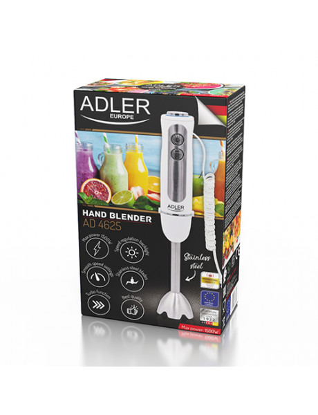 Adler | AD 4625w | Hand blender | Hand Blender | 1500 W | Number of speeds 5 | Turbo mode | White