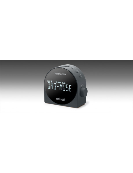 Muse M-185 CDB DAB/DAB+ DUAL Alarm Clock Radio, Portable, Black
