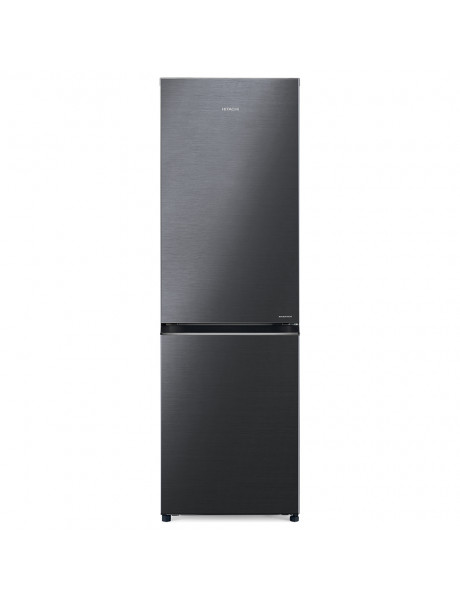 Hitachi Refrigerator R-B411PRU0 Energy efficiency class F, Free standing, Combi, Height 190 cm, No Frost system, Fridge net capacity 215 L, Freezer net capacity 115 L, 43 dB, Brilliant Black