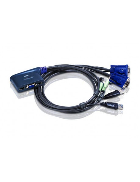 Aten 2-Port USB VGA/Audio Cable KVM Switch (1.8m)