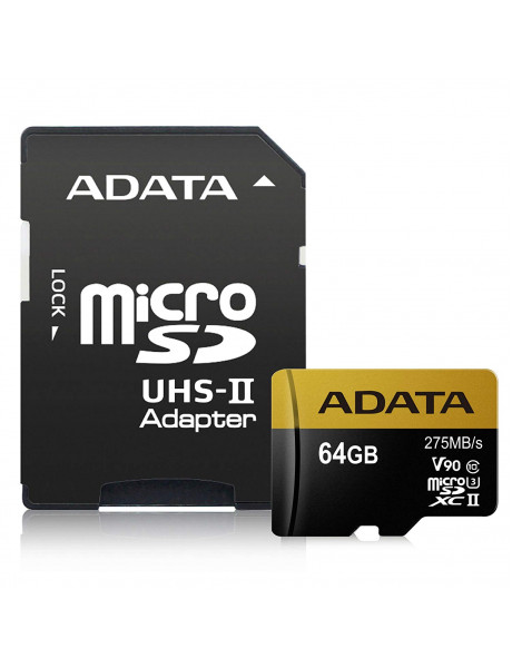 MEMORY MICRO SDXC 64GB W/AD./AUSDX64GUII3CL10-CA1 ADATA