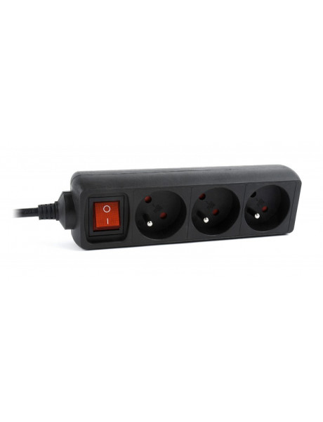 EnerGenie EG-PSU3F-01 UPS power strip, 3 FR sockets, 10 A, C14 plug, 0.6 m cable, black EnerGenie
